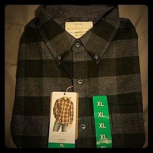 Flannel long sleeve blue and black
